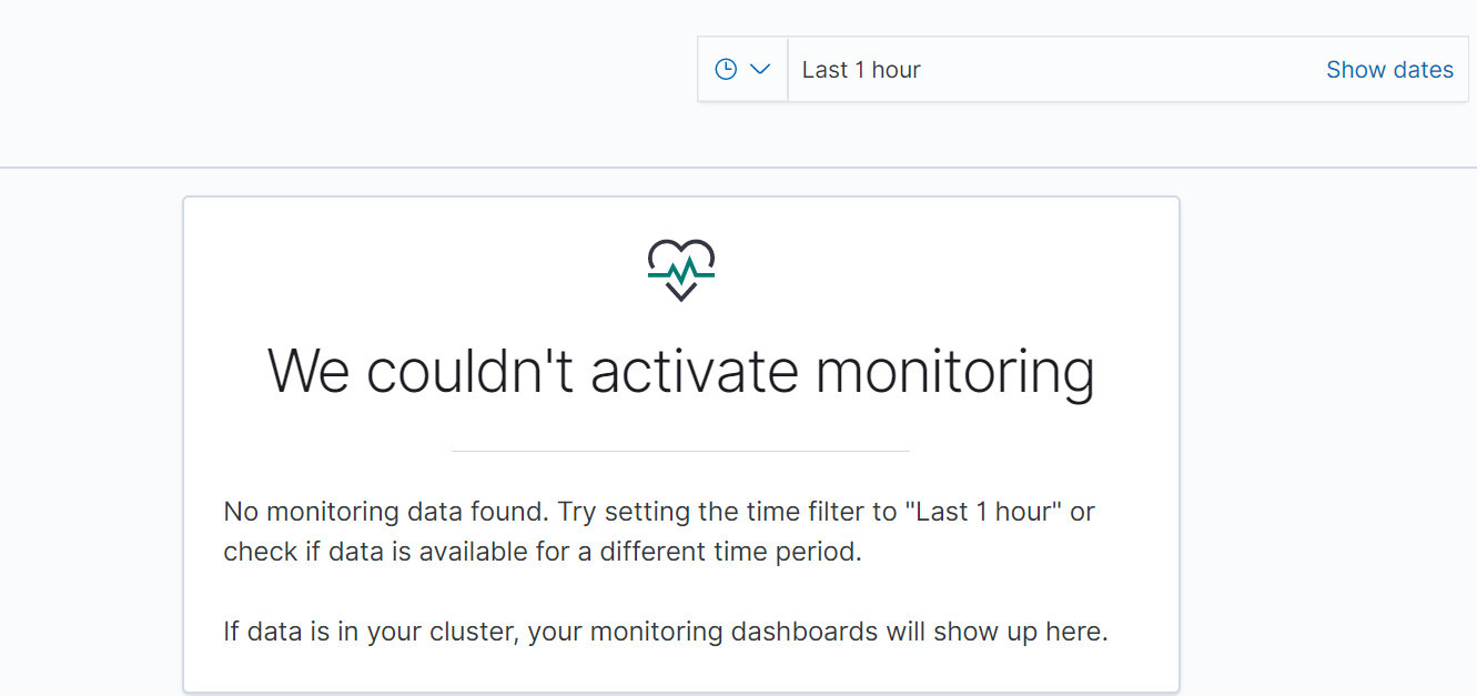Kibana的Monitoring不进行数据的收集和监控